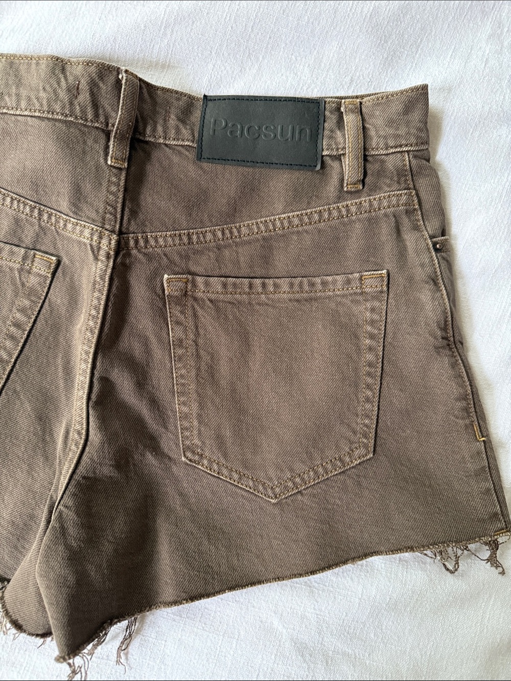 PacSun Taupe High-Rise Denim Shorts